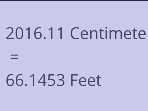 2016.11 CM TO FEET