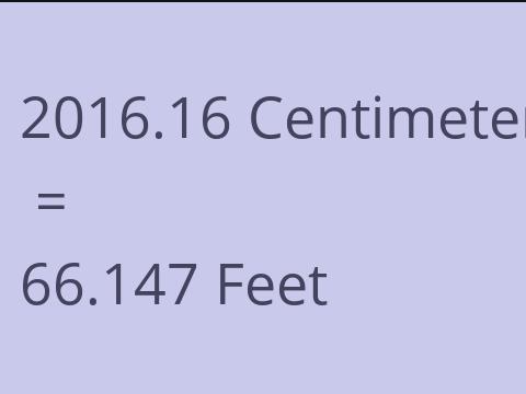 2016.16 CM TO FEET
