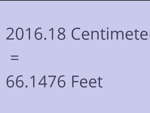 2016.18 CM TO FEET