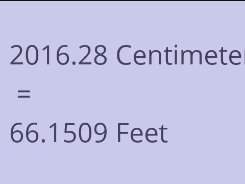 2016.28 CM TO FEET