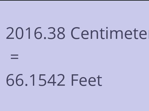 2016.38 CM TO FEET