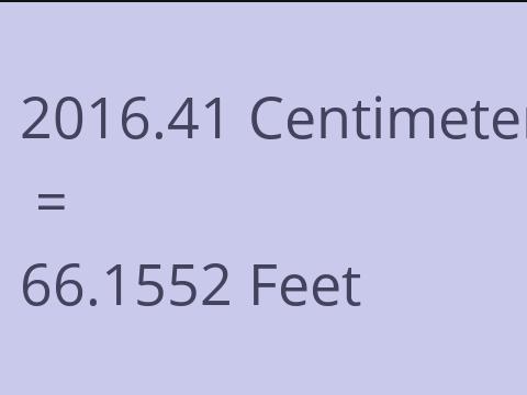 2016.41 CM TO FEET