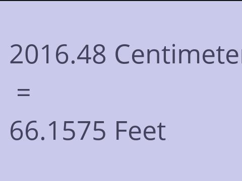 2016.48 CM TO FEET