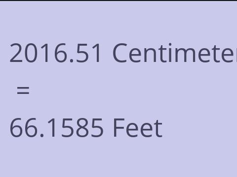 2016.51 CM TO FEET