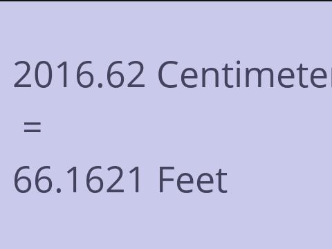 2016.62 CM TO FEET