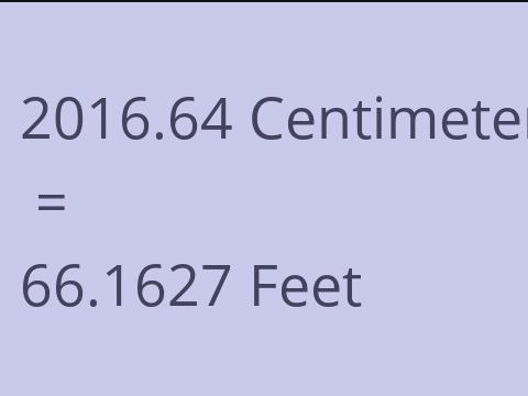 2016.64 CM TO FEET