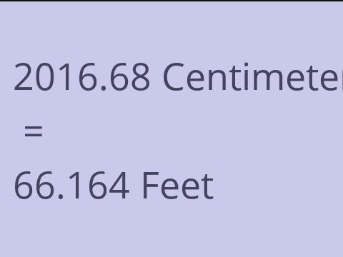 2016.68 CM TO FEET