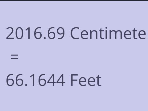 2016.69 CM TO FEET