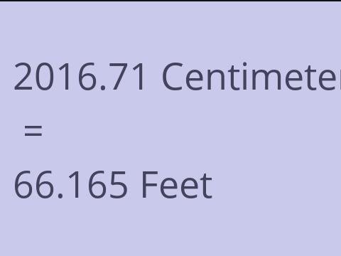 2016.71 CM TO FEET