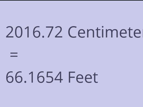 2016.72 CM TO FEET