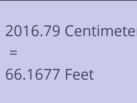 2016.79 CM TO FEET