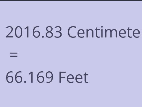 2016.83 CM TO FEET