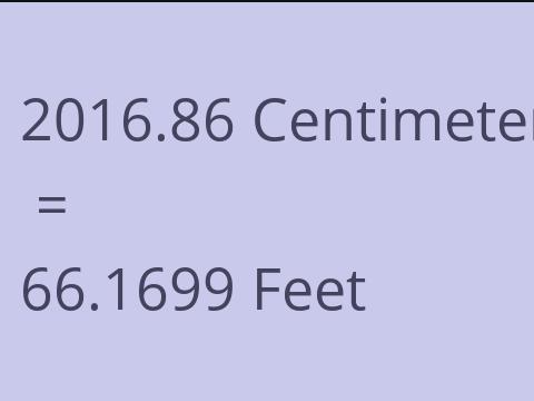 2016.86 CM TO FEET