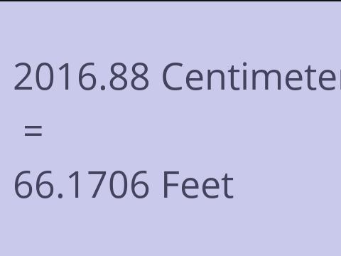 2016.88 CM TO FEET