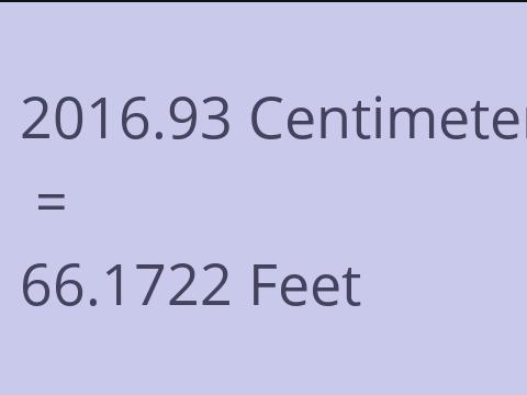 2016.93 CM TO FEET