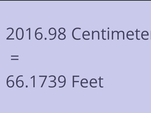 2016.98 CM TO FEET