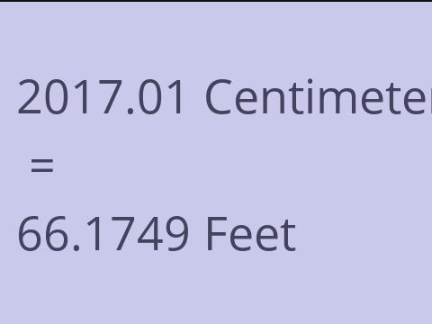 2017.01 CM TO FEET