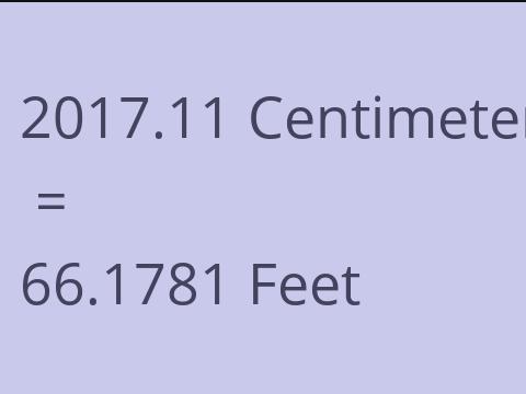 2017.11 CM TO FEET