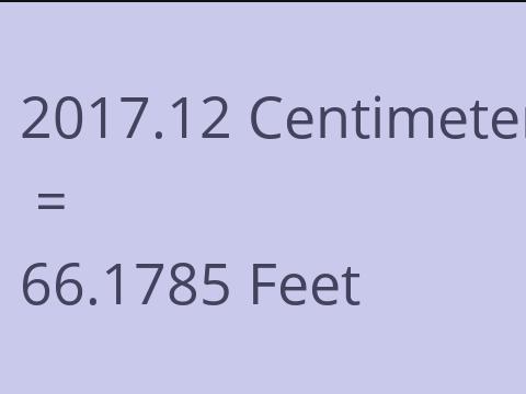 2017.12 CM TO FEET