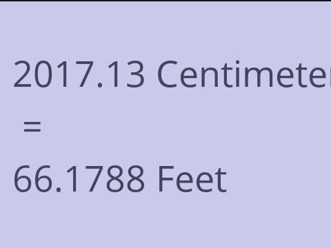 2017.13 CM TO FEET