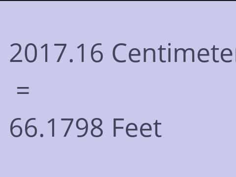 2017.16 CM TO FEET