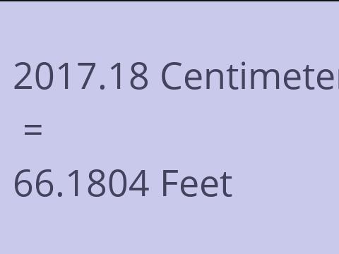 2017.18 CM TO FEET