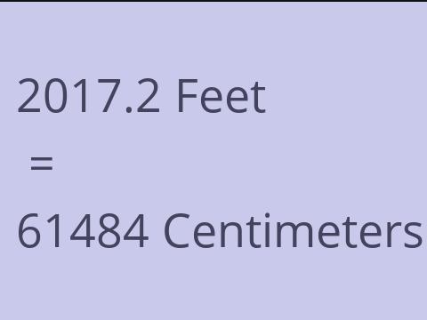 2017.2 FEET TO CM