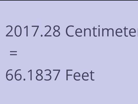 2017.28 CM TO FEET