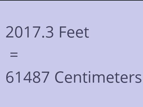 2017.3 FEET TO CM