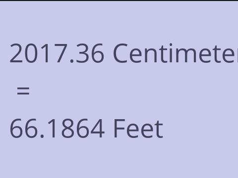 2017.36 CM TO FEET