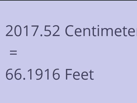 2017.52 CM TO FEET