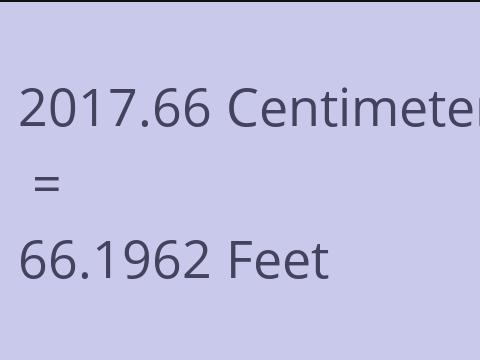 2017.66 CM TO FEET