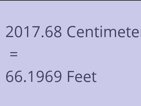 2017.68 CM TO FEET