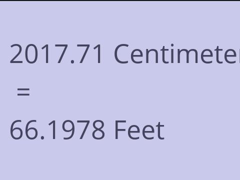 2017.71 CM TO FEET