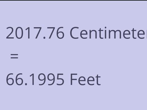 2017.76 CM TO FEET