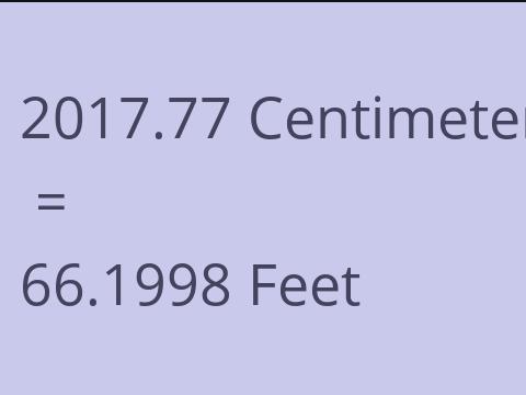 2017.77 CM TO FEET