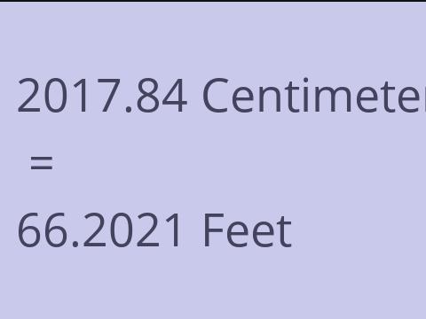 2017.84 CM TO FEET