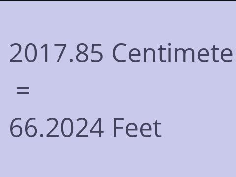 2017.85 CM TO FEET