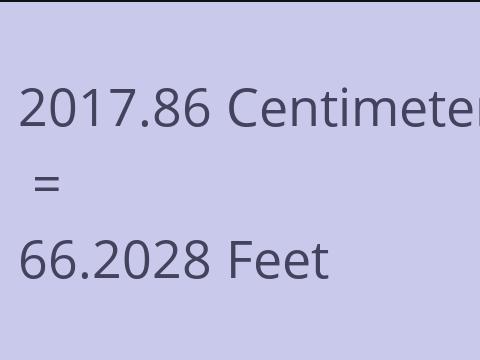 2017.86 CM TO FEET
