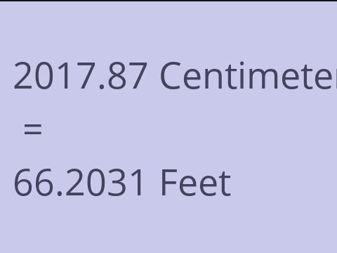 2017.87 CM TO FEET