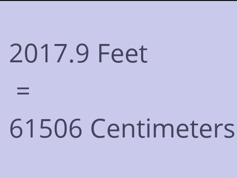 2017.9 FEET TO CM