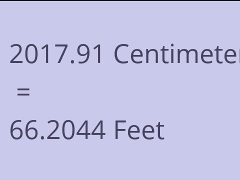 2017.91 CM TO FEET