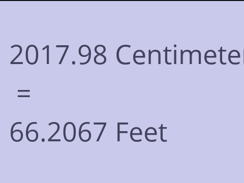 2017.98 CM TO FEET