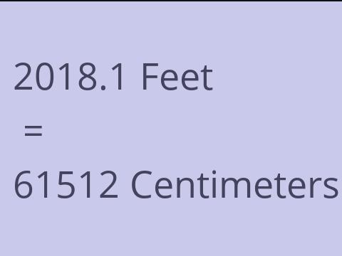 2018.1 FEET TO CM