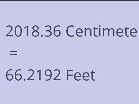 2018.36 CM TO FEET