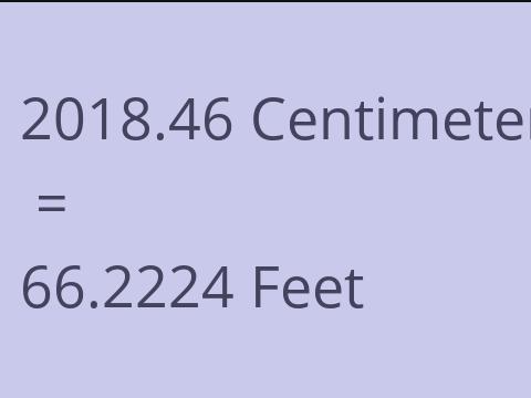 2018.46 CM TO FEET