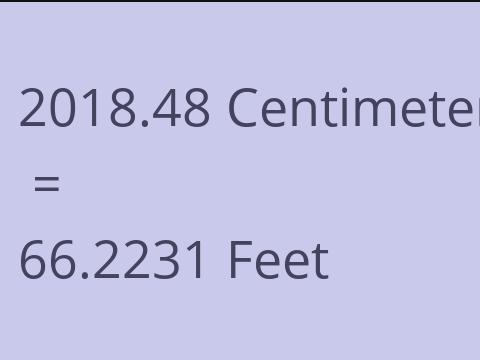 2018.48 CM TO FEET