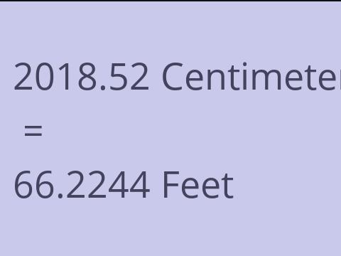 2018.52 CM TO FEET