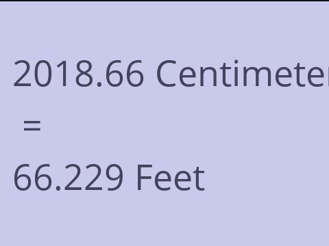 2018.66 CM TO FEET
