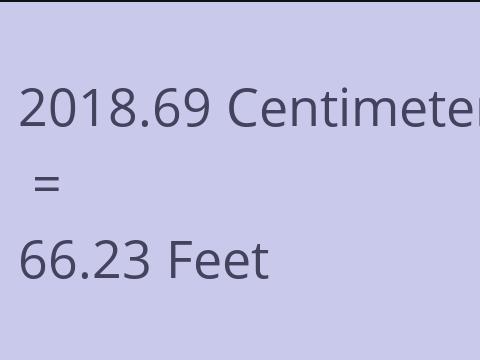 2018.69 CM TO FEET